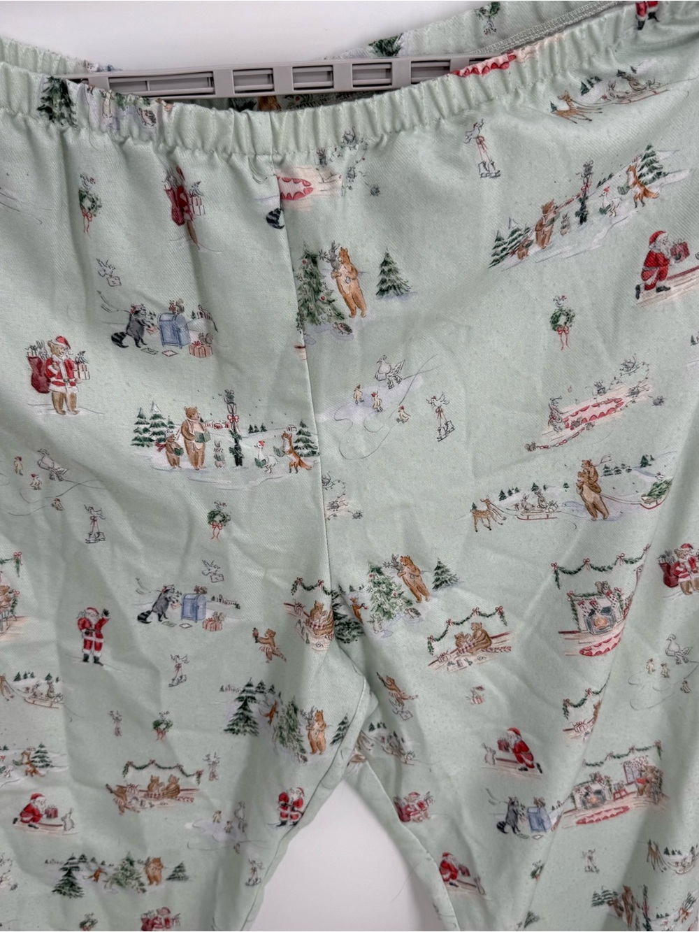 Pottery Barn x Riley Sheehey Holiday Adult Flannel Pajama Set size XL Green - Picture 8 of 10